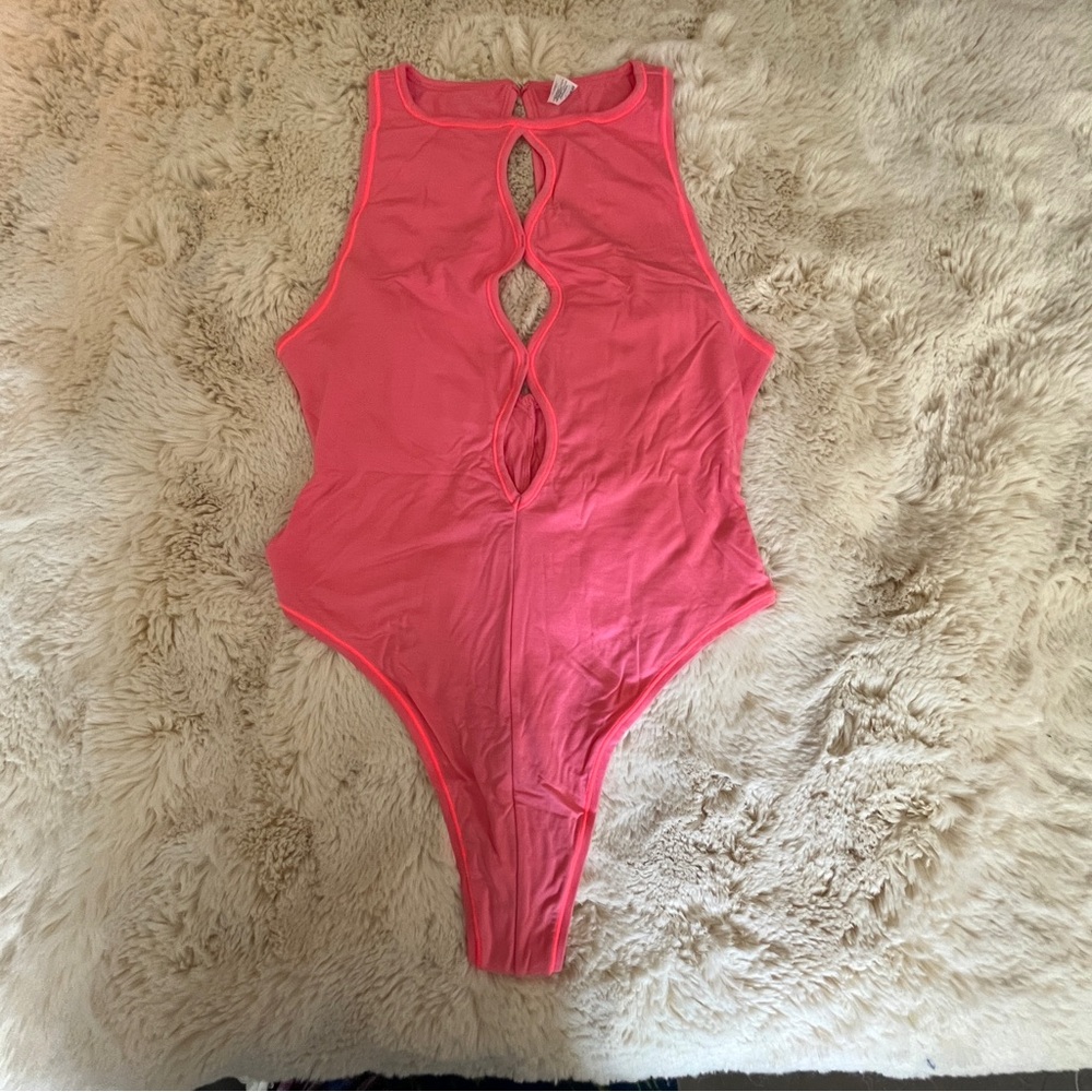 Neon Cutout Tank Bodysuit